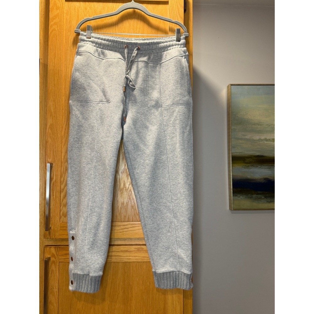 Saturday Sunday Anthropologie Gray Joggers Snap Cuff Sweatpants Pockets Medium